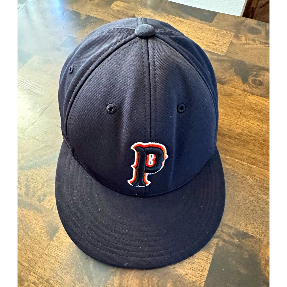 Richardson PTS20 Black Fitted Baseball Cap Hat with P Logo, Black Color